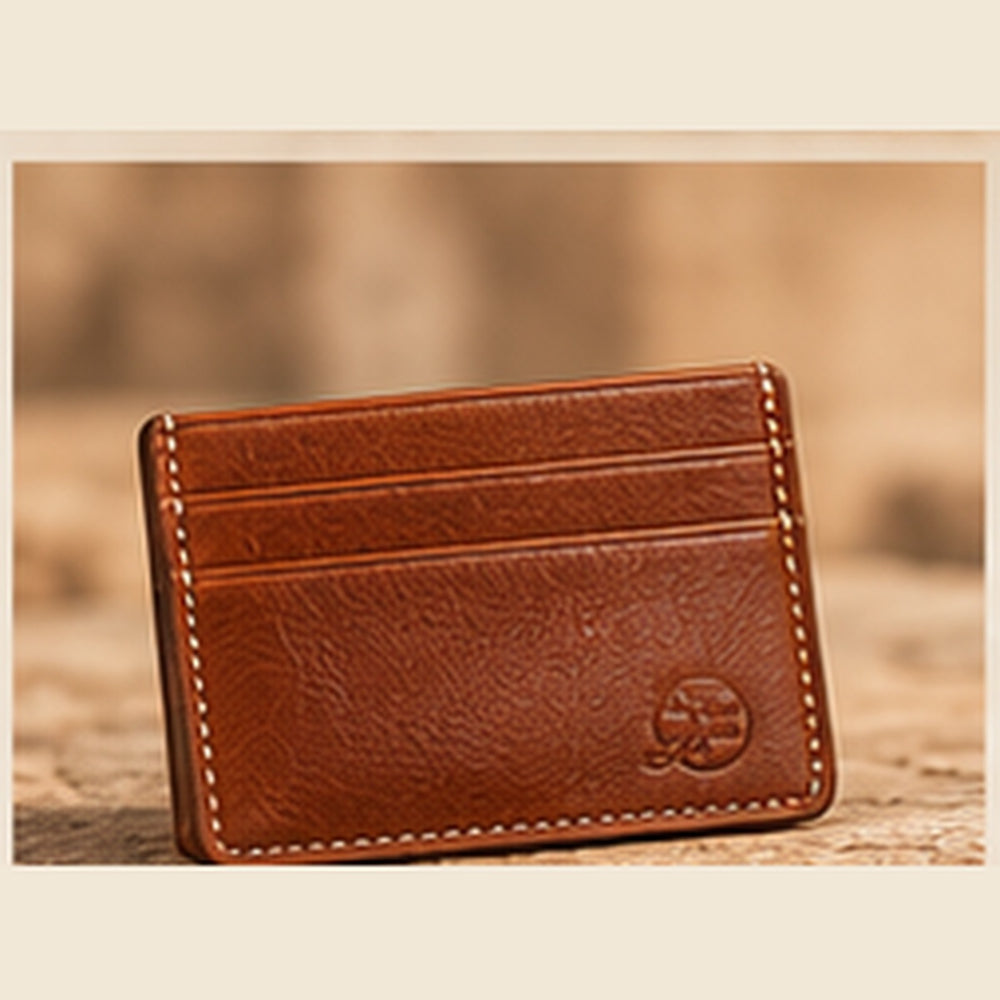 Camel Leather Card Holder