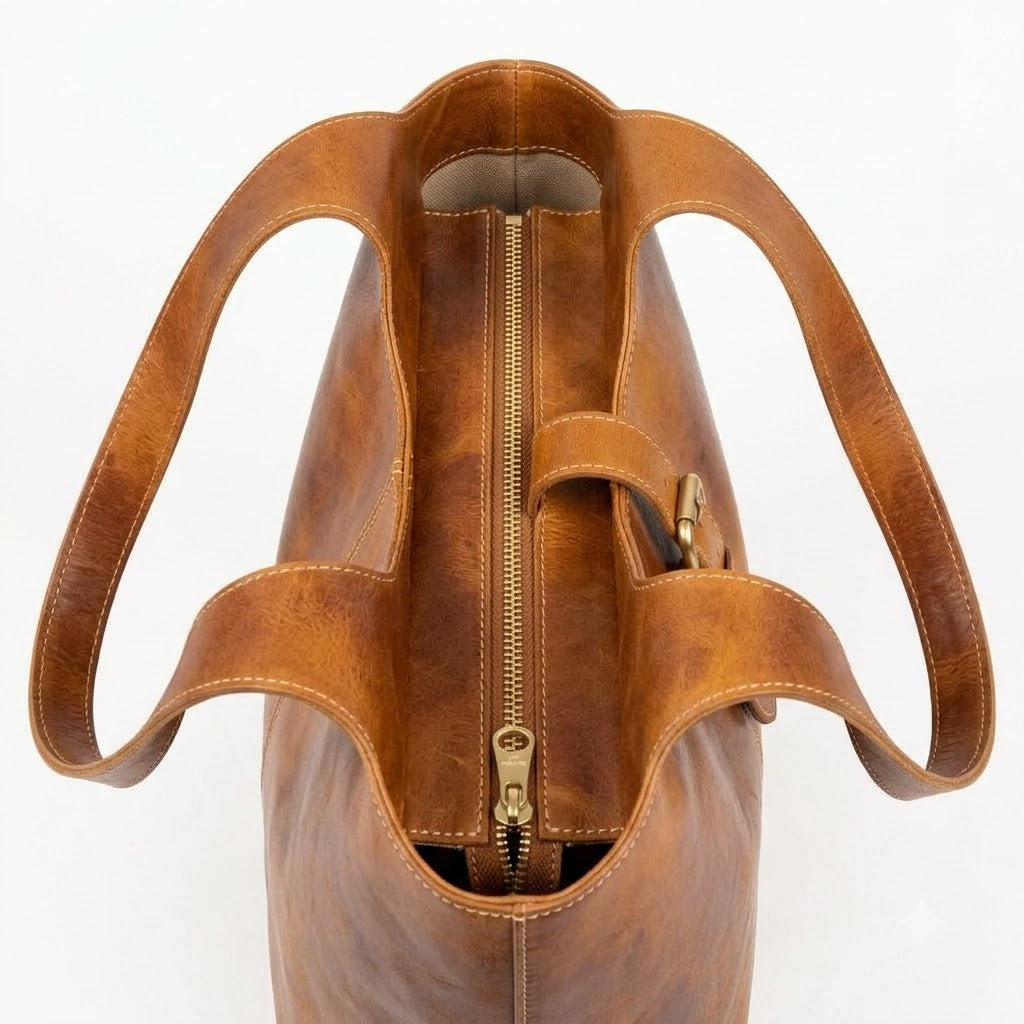 Kasbah Hobo Tote brown leather hobo bag, additional product view 1
