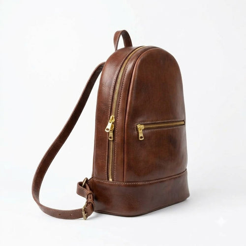 Medina City Backpack brown leather everyday backpack