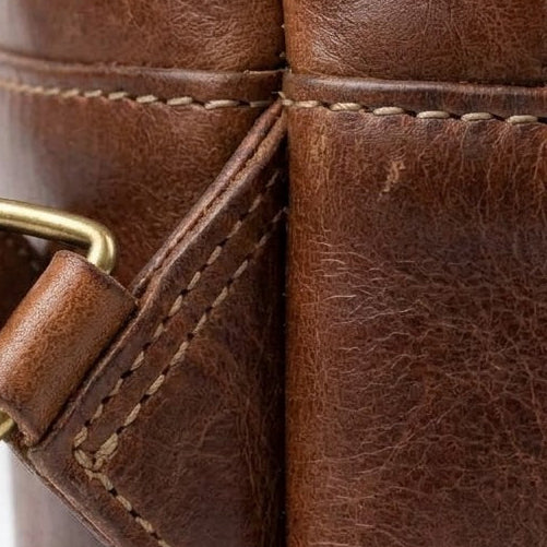 Medina City Backpack brown leather backpack, additional product view 2