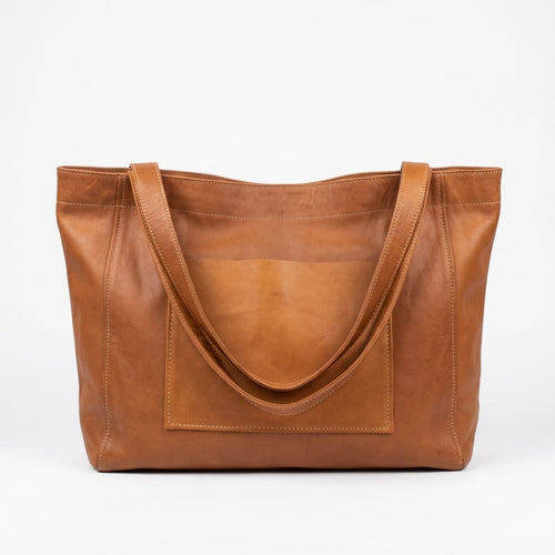 Souq Carryall Tote brown leather everyday tote bag